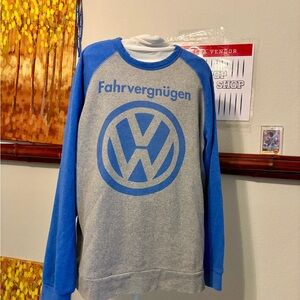 Volkswagen Blue and Gray Men's Crewneck Sweater